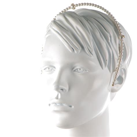 chanel pearl hair band|Chanel headband price.